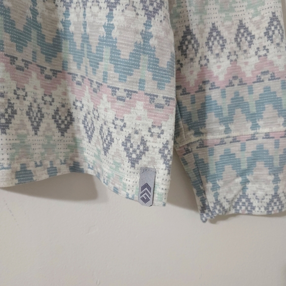 FREE COUNTRY Fleece 1/4 Zip Fair Isle Long Sleeve Pullover, Pastel Colors, XXL - Picture 9 of 16